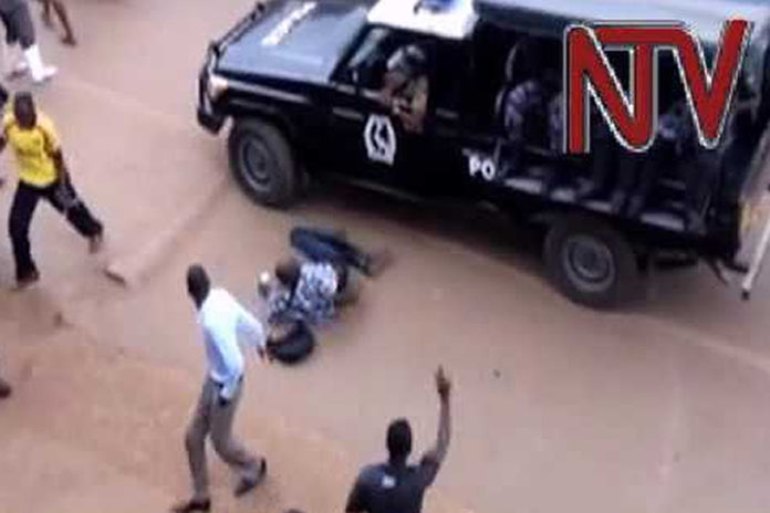 Uganda Police Knocks Man